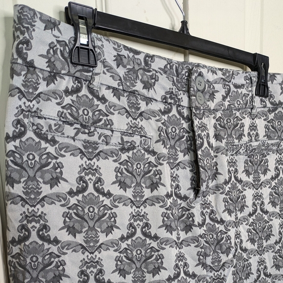 Anthropologie Cartonnier Charlie Damask Ankle Pants 14 Brocade Career Office - Picture 5 of 9